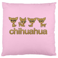 Chihuahua Large Flano Cushion Case (two Sides) by Valentinaart