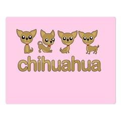 Chihuahua Double Sided Flano Blanket (large)  by Valentinaart