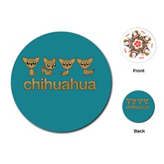 Chihuahua Playing Cards (round)  by Valentinaart