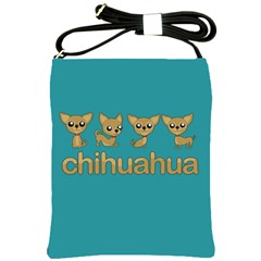 Chihuahua Shoulder Sling Bags by Valentinaart