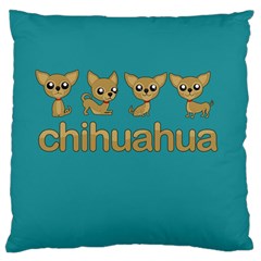 Chihuahua Large Cushion Case (two Sides) by Valentinaart