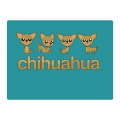 Chihuahua Double Sided Flano Blanket (mini)  by Valentinaart