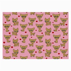 Chihuahua Pattern Large Glasses Cloth by Valentinaart