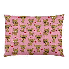 Chihuahua Pattern Pillow Case (two Sides) by Valentinaart