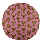 Chihuahua pattern Large 18  Premium Round Cushions Front