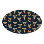 Chihuahua pattern Oval Magnet Front