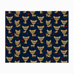 Chihuahua Pattern Small Glasses Cloth (2-side) by Valentinaart