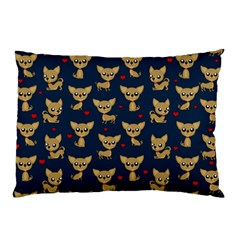 Chihuahua Pattern Pillow Case by Valentinaart