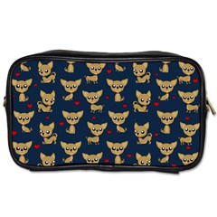 Chihuahua Pattern Toiletries Bags by Valentinaart