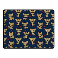 Chihuahua Pattern Fleece Blanket (small) by Valentinaart