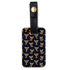 Chihuahua Pattern Luggage Tags (one Side)  by Valentinaart