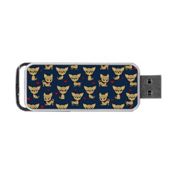 Chihuahua Pattern Portable Usb Flash (two Sides) by Valentinaart