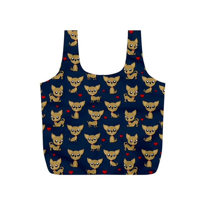 Chihuahua pattern Full Print Recycle Bags (S) 