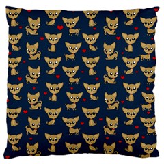 Chihuahua Pattern Standard Flano Cushion Case (one Side) by Valentinaart