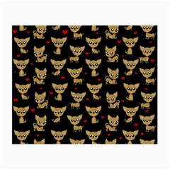 Chihuahua Pattern Small Glasses Cloth by Valentinaart