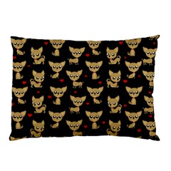 Chihuahua Pattern Pillow Case by Valentinaart