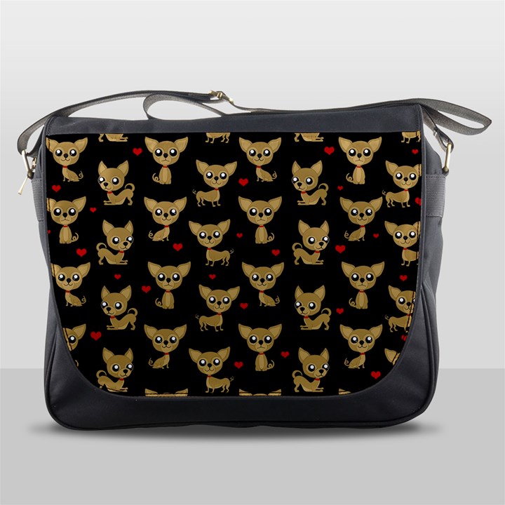 Chihuahua pattern Messenger Bags