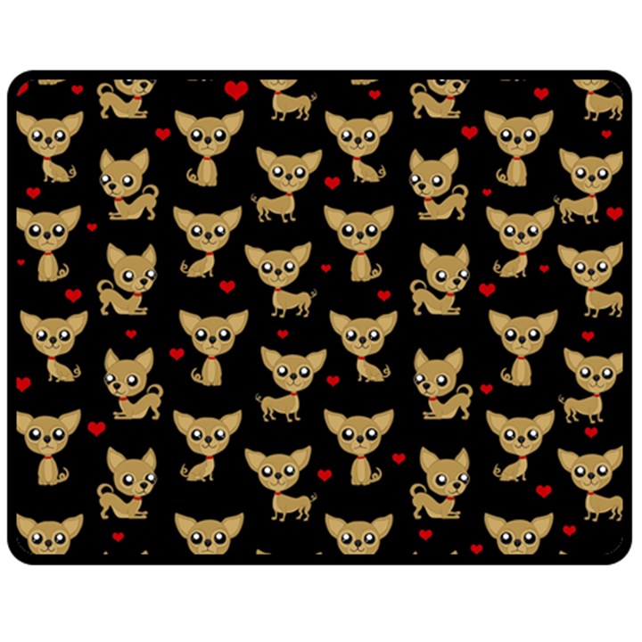 Chihuahua pattern Double Sided Fleece Blanket (Medium) 