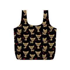 Chihuahua Pattern Full Print Recycle Bags (s)  by Valentinaart