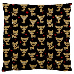 Chihuahua Pattern Standard Flano Cushion Case (two Sides) by Valentinaart