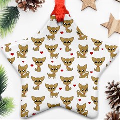 Chihuahua Pattern Ornament (star) by Valentinaart