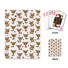 Chihuahua Pattern Playing Card by Valentinaart