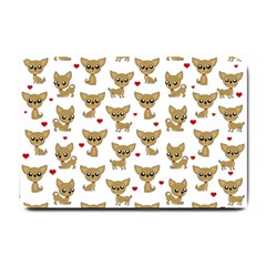 Chihuahua Pattern Small Doormat  by Valentinaart