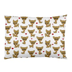 Chihuahua Pattern Pillow Case by Valentinaart