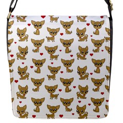 Chihuahua Pattern Flap Messenger Bag (s) by Valentinaart