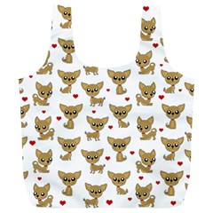 Chihuahua Pattern Full Print Recycle Bags (l)  by Valentinaart