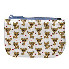 Chihuahua Pattern Large Coin Purse by Valentinaart