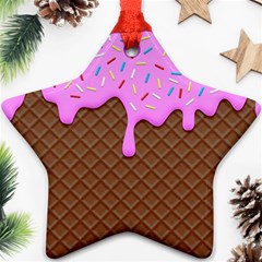 Chocolate And Strawberry Icecream Ornament (star) by jumpercat