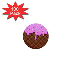 Chocolate And Strawberry Icecream 1  Mini Buttons (100 Pack)  by jumpercat