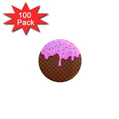 Chocolate And Strawberry Icecream 1  Mini Magnets (100 Pack)  by jumpercat