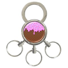 Chocolate And Strawberry Icecream 3-ring Key Chains by jumpercat