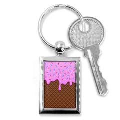 Chocolate And Strawberry Icecream Key Chains (rectangle)  by jumpercat