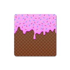 Chocolate And Strawberry Icecream Square Magnet by jumpercat