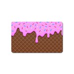 Chocolate And Strawberry Icecream Magnet (Name Card) Front