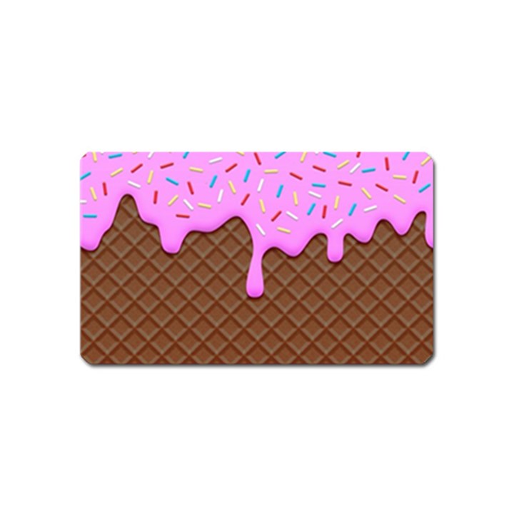 Chocolate And Strawberry Icecream Magnet (Name Card)