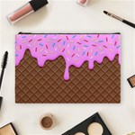 Chocolate And Strawberry Icecream Cosmetic Bag (Large)  Front