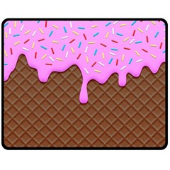 Chocolate And Strawberry Icecream Fleece Blanket (medium)  by jumpercat