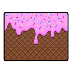 Chocolate And Strawberry Icecream Fleece Blanket (small) by jumpercat