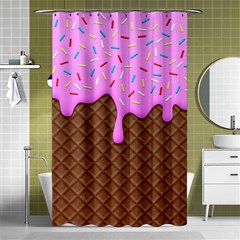 Chocolate And Strawberry Icecream Shower Curtain 48  X 72  (small)  by jumpercat