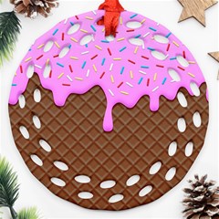 Chocolate And Strawberry Icecream Ornament (round Filigree) by jumpercat