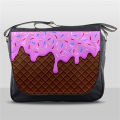 Chocolate And Strawberry Icecream Messenger Bags by jumpercat