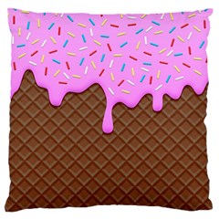 Chocolate And Strawberry Icecream Large Cushion Case (one Side) by jumpercat