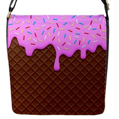 Chocolate And Strawberry Icecream Flap Messenger Bag (s) by jumpercat