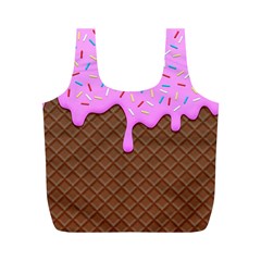 Chocolate And Strawberry Icecream Full Print Recycle Bags (m)  by jumpercat