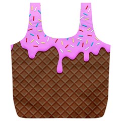 Chocolate And Strawberry Icecream Full Print Recycle Bags (l)  by jumpercat