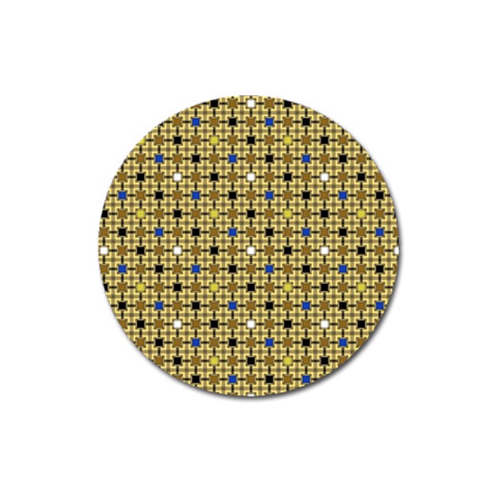 Persian Blocks Desert Magnet 3  (Round)